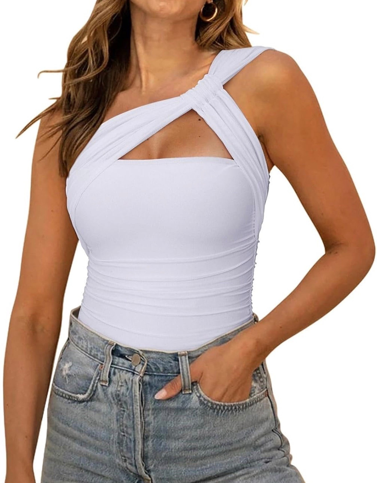 One Shoulder Asymmetrical Top