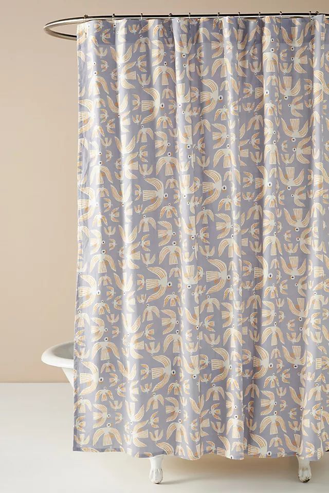 Marcello Velho Birds In Flight Shower Curtain | Anthropologie (US)