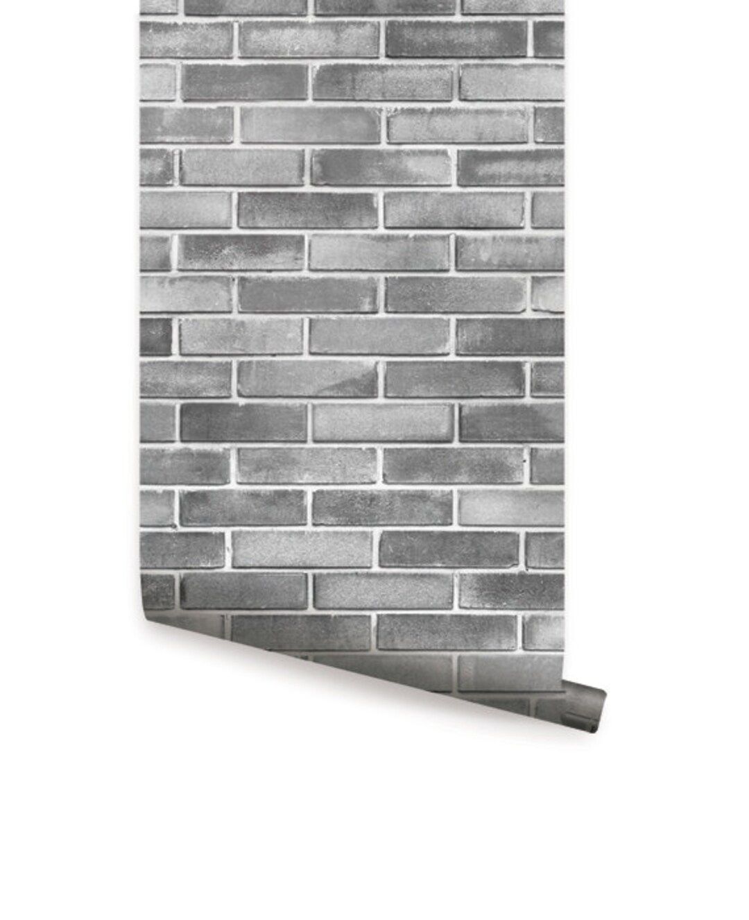 Grey Cement Brick   Wallpaper Repositionable | Etsy (US)