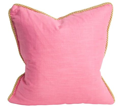 Colorblock Linen Pillow Watermelon & Petal | Society Social