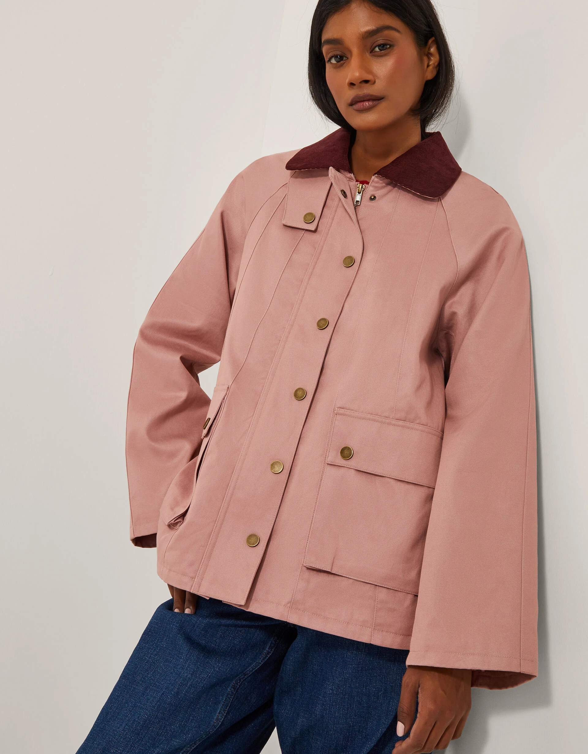 Rosie Barn Jacket Pink | Monsoon (UK)