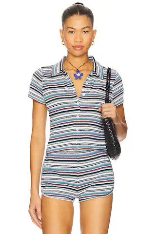 Lovers and Friends Lorraine Top in Blue Stripe Multi from Revolve.com | Revolve Clothing (Global)