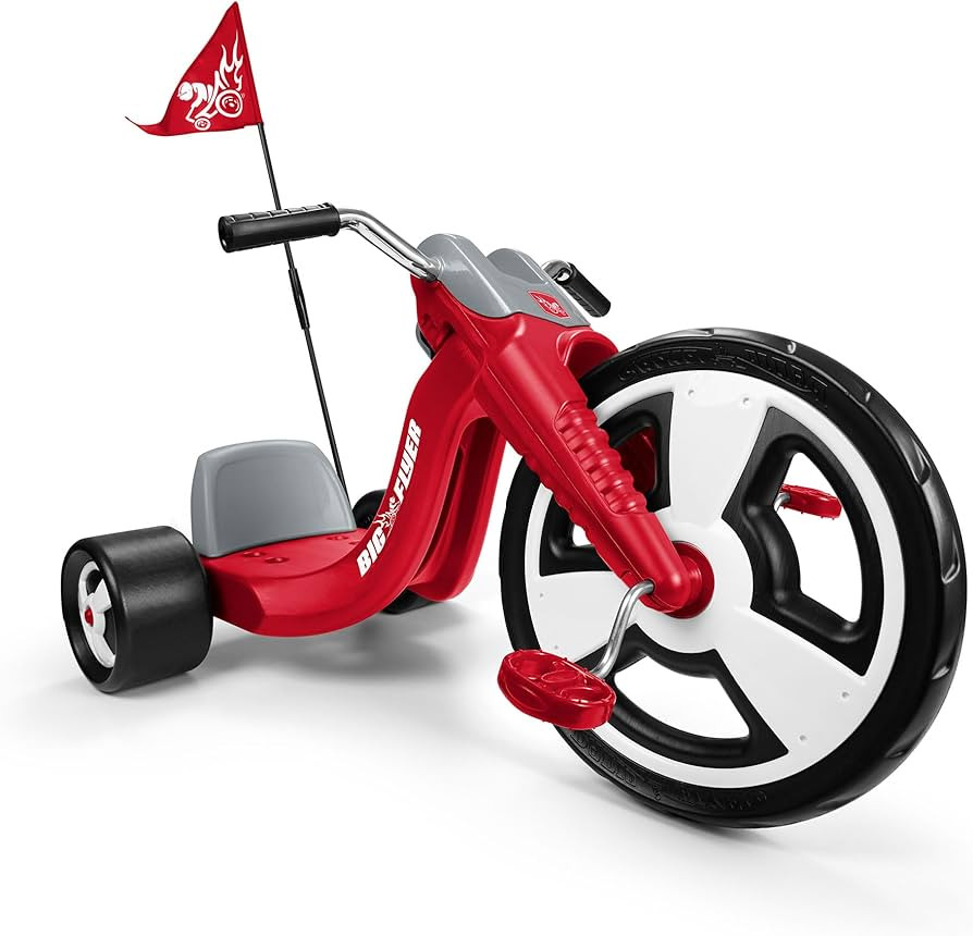 Radio Flyer Big Flyer Sport, for Kids 3-7, Chopper-Style Tricycle with 16-Inch Front Wheel, Adjus... | Amazon (US)