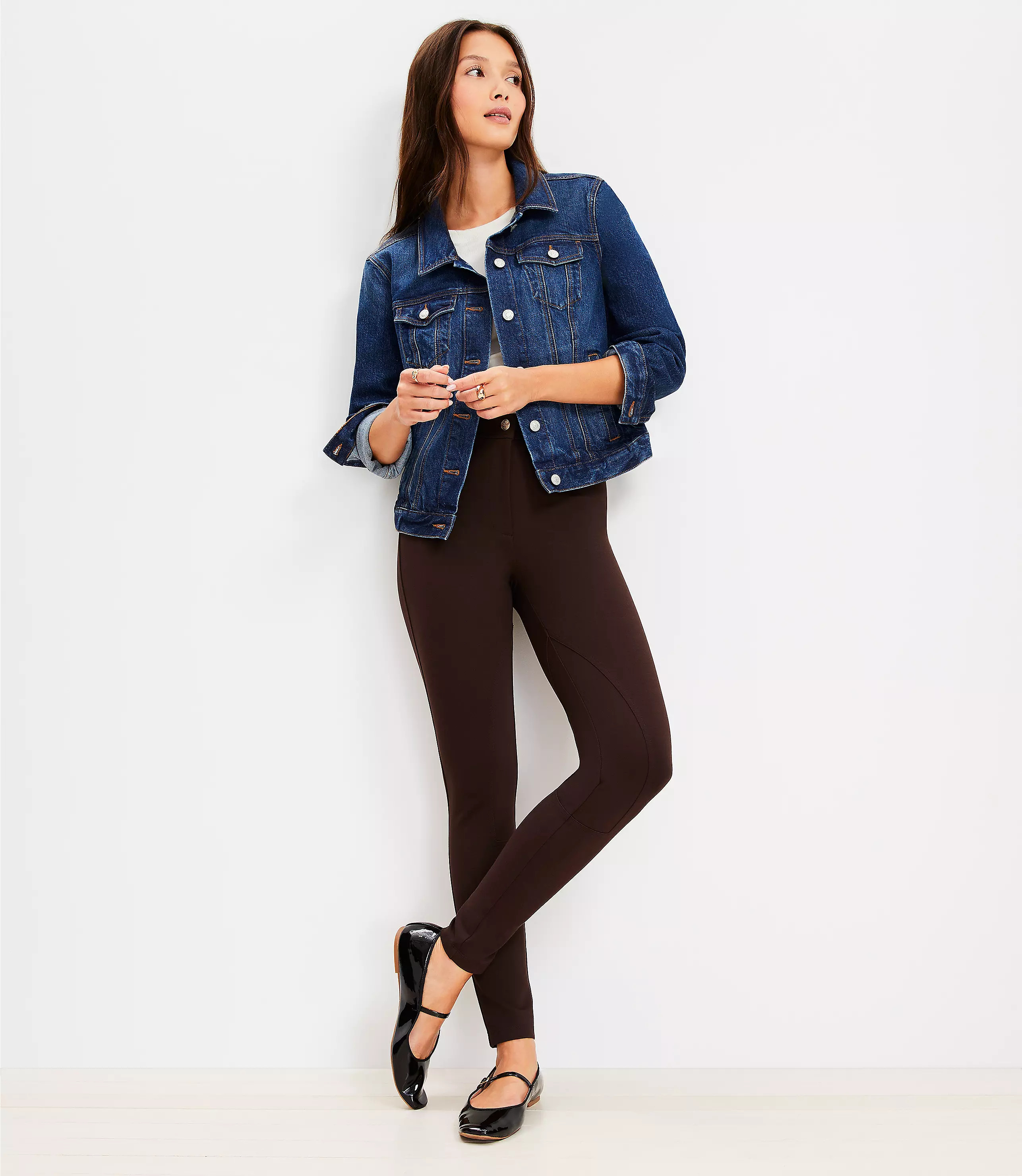 Petite Seamed Ponte Leggings | LOFT