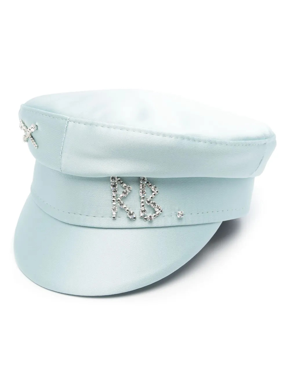 crystal-appliqués satin Breton hat | Farfetch Global
