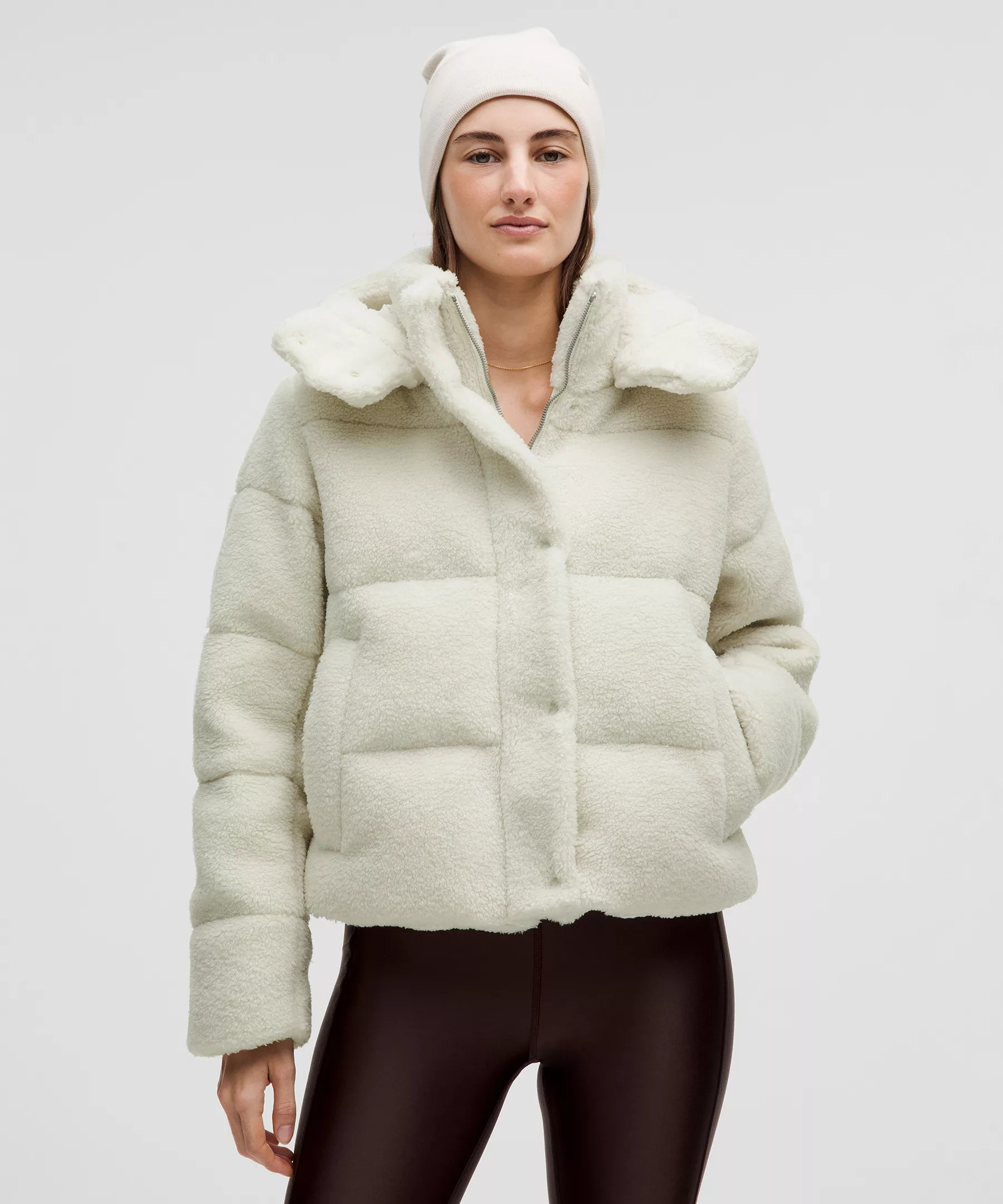 Wunder Puff 550-Down-Fill Cropped Jacket *Textured Fleece | Women's Coats & Jackets | lululemon | Lululemon (US)