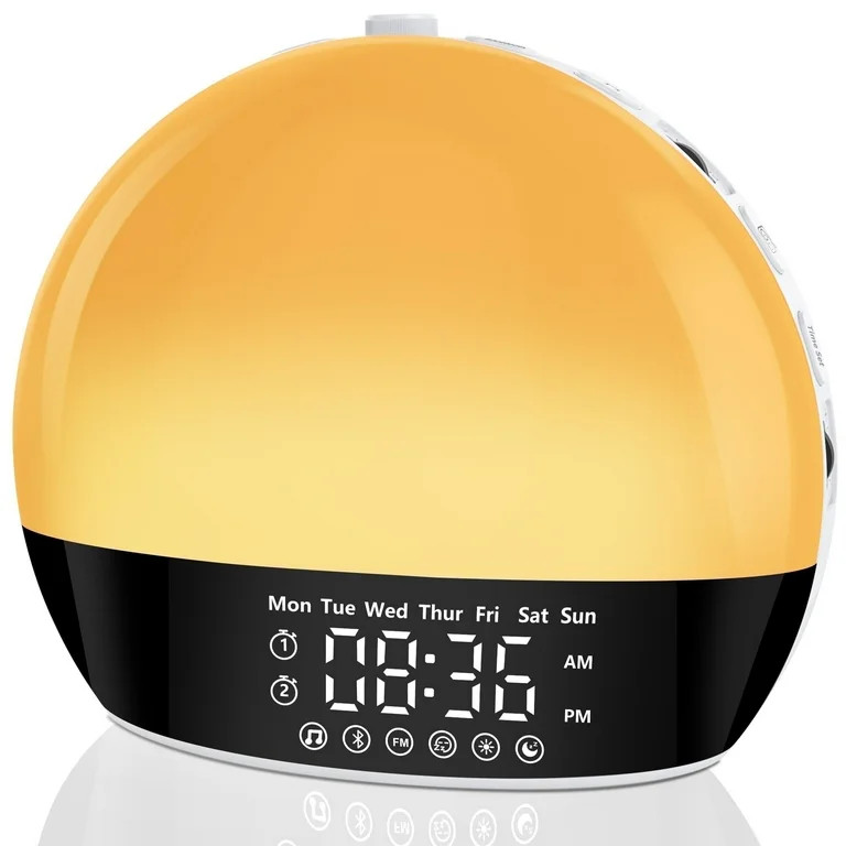 Sunrise Alarm Clock Sound Machine, Wake Up Light with Sunset Simulation, Dimmable Clock for Bedro... | Walmart (US)
