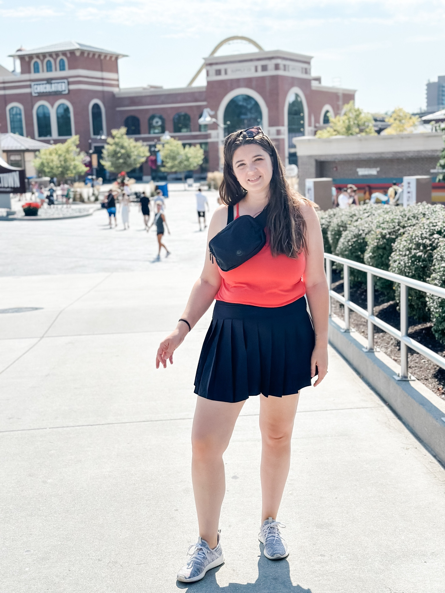 finally found my favorite outfit for a crazy hot day of walking around Hersheypark with the kids! 

this skort was EVERYTHING! built in shorts, has a pocket that was perfect for my phone, and was high-waisted to keep my tummy in check. 

longline sports bra & loose fit tank top with a bright color to make me easy to spot in a crowd & keep me cool during the heatwave. 

my favorite and most comfy sneakers for a full day of walking. (changed into my favorite sandals for the evening after the waterpark.)

and was able to keep all of the most important little things right next to me all day with my Parker Baby Co. crossbody bag.

#LTKFamily #LTKStyleTip #LTKSeasonal