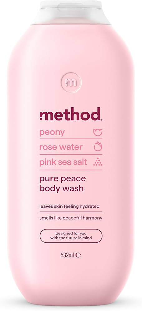 Method Body Wash, Pure Peace, Shower Gel, Peony, Rose Water And Pink Sea Salt Scent, Pack of 1, 5... | Amazon (UK)