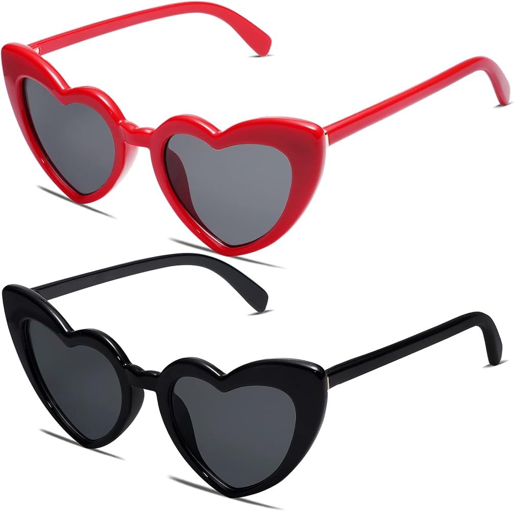 VANLINKER Heart Shaped Sunglasses Clout Goggle Retro Cat Eye Sun Glasses VL9604 | Amazon (US)