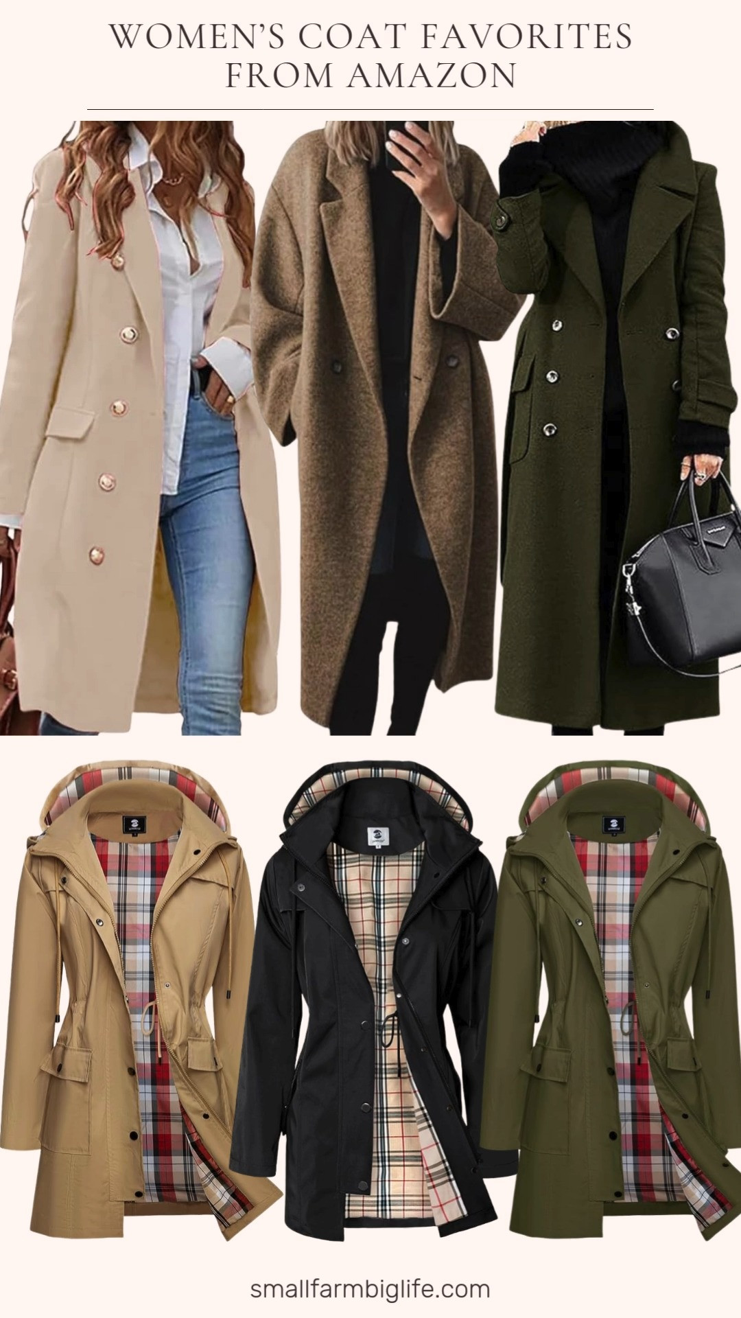Women’s coat favorites from Amazon 🤍🧥 Cozy, warm layers you’ll reach for all winter. Likewool coats and rain jackets in olive, black, and tan that feel comfy, polished, and easy for everyday wear. 

 #LTKootd #LTKOver40 #LTKFindsUnder100