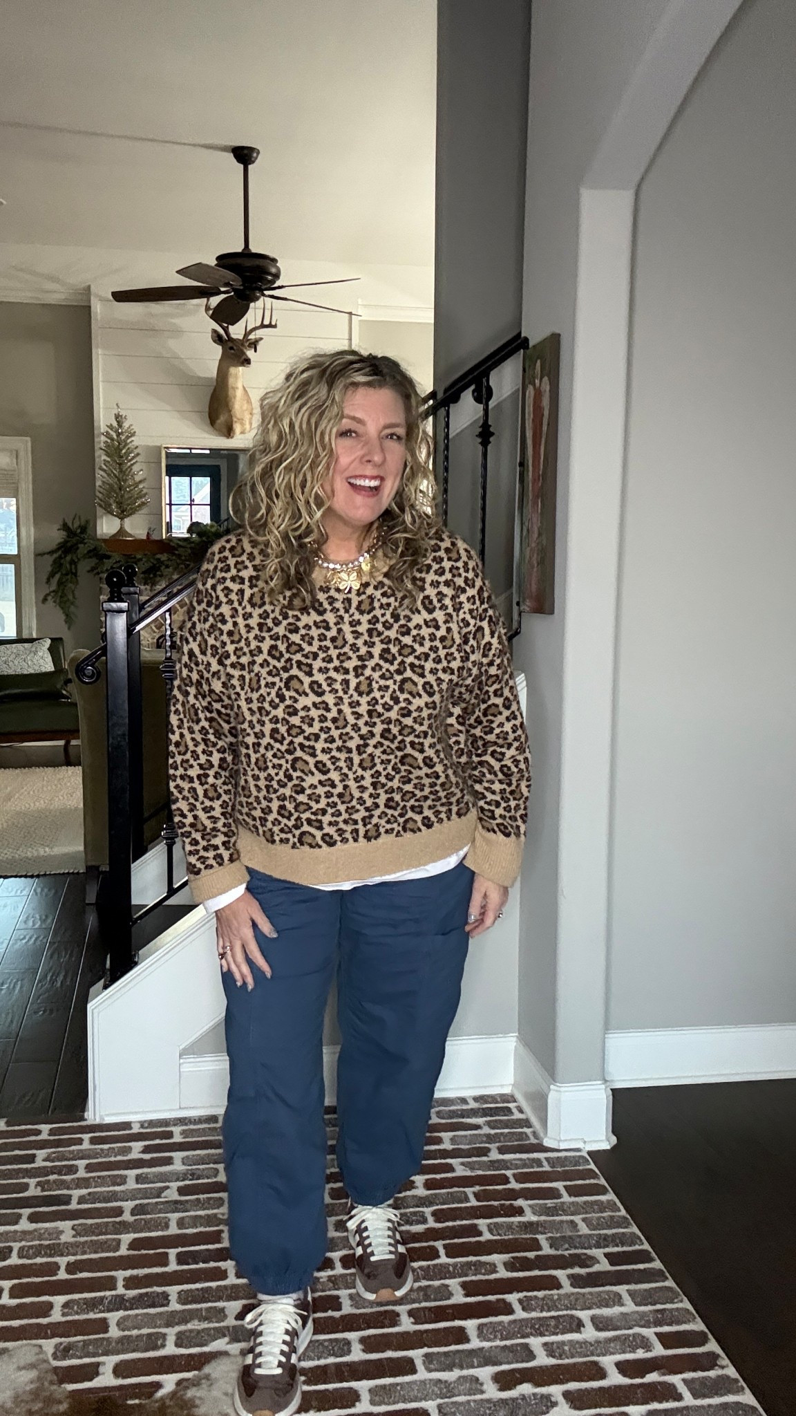 Wearing a large in the sweater and size 12 in the joggers 

#LTKFindsUnder50 #LTKOver40 #LTKootd