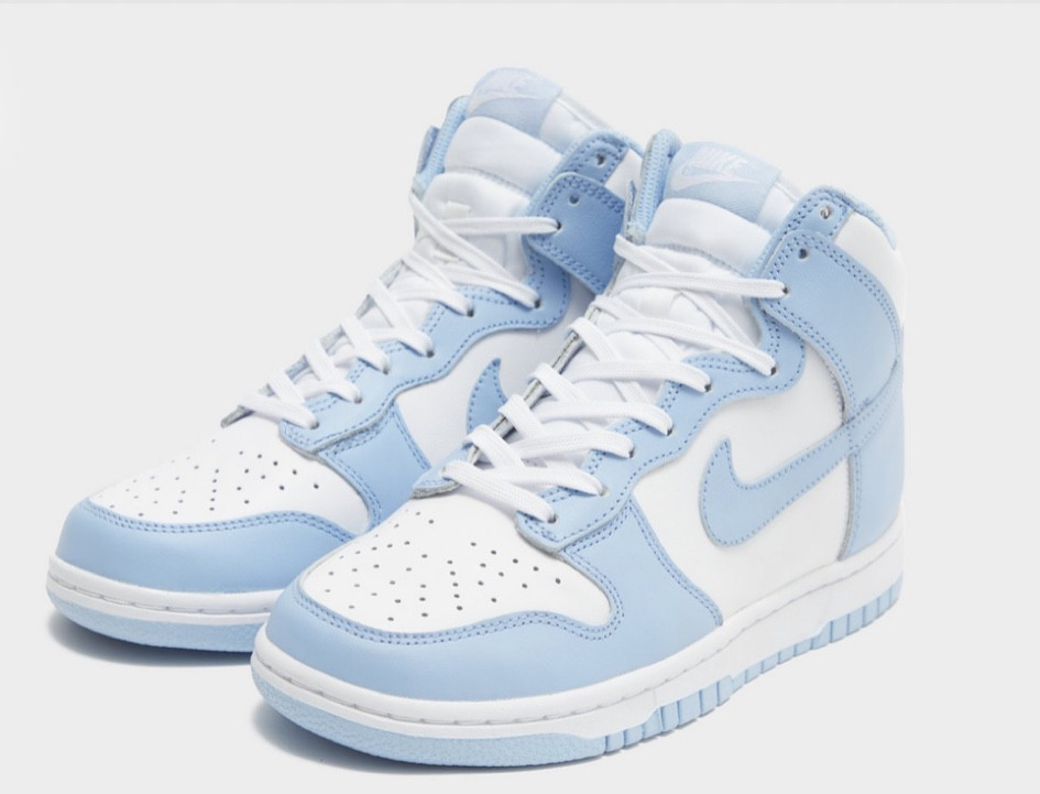 Nike dunk high, sneaker inspo, baby blue, sneakers for spring, summer style, aesthetic sneakers, streetstyle, street wear 

#LTKfit #LTKFind #LTKeurope