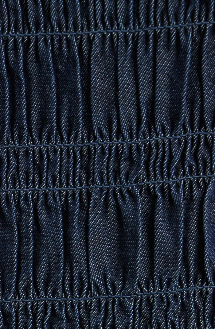 Denim Smocked Boat Neck Maxi Dress | Nordstrom