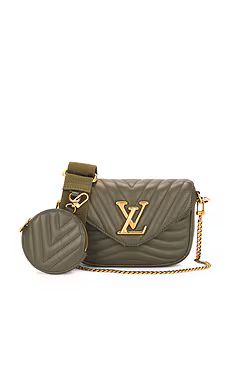 FWRD Renew Louis Vuitton New Wave Pochette Shoulder Bag in Olive Green from Revolve.com | Revolve Clothing (Global)