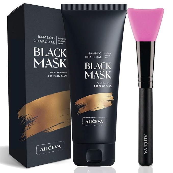 Aliceva Black Mask, Blackhead Remover Mask, Charcoal Peel Off Mask, Charcoal Mask, Charcoal Face ... | Amazon (US)