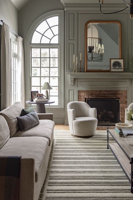 People generally go too small with their rugs in the living room. A floating rug in the middle of a room can make the whole space feel disjointed and disconnected. Instead, use a large enough rug to ground and connect your seating.

#LTKstyletip #LTKMostLoved #LTKhome