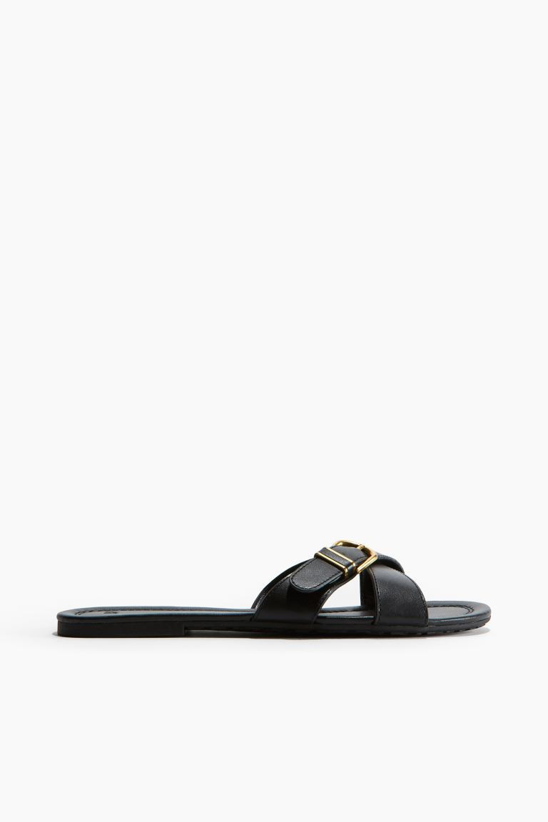 Buckle-detail Sandals - Black - Ladies | H&M US | H&M (US + CA)