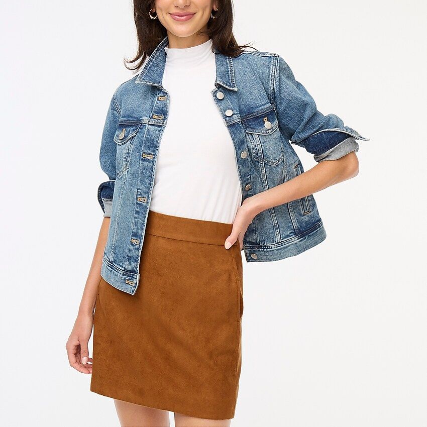 Faux-suede A-line mini skirt | J.Crew Factory