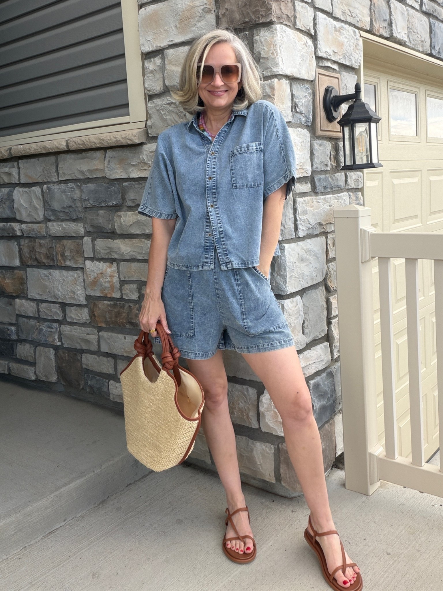Summer denim set is a classic. So easy to mix and match.
Wearing a M

Amazon, denim set, raffia bag, footbed sandal, sunglasses, summer, travel, beach, vacation, over 50

#LTKgrwm #LTKOver40 #LTKSaleAlert