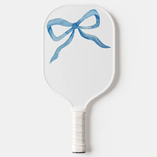Blue Bow Preppy Grandmillenial Pickleball Paddle | Zazzle