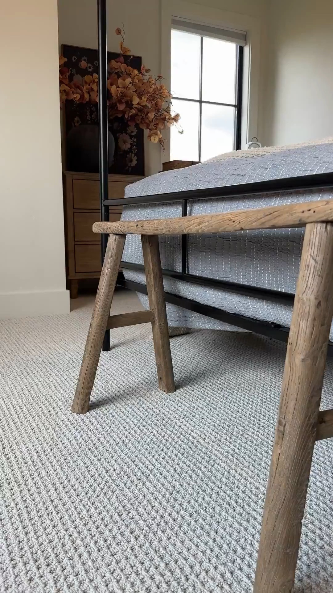 This rustic bench at the foot of the bed brings in so much warmth and texture. It’s the perfect finishing touch for our fall refresh and truly pulls the whole bedroom together. 🍂

Follow my shop @rushtonhome on the @shop.LTK app to shop this post and get my exclusive app-only content! Don’t forget to turn on post notifications using the 🔔 to get first dibs! Follow @rushtonhome on Instagram and Pinterest for more home decor inspiration and affordable home finds! Are you looking for anything home related? You’re in the right place! At Rushton Home, I do: home decor, living room, bedroom, affordable, walmart, target, wayfair, new arrivals, winter decor, spring decor, fall decor, fall finds, summer decor, home decor refresh, studio mcgee x target, hearth and hand, magnolia, holiday decor, seasonal decor, dining room decor, bedroom decor, living room decor, affordable home decor, furniture, weekend deals, sale, on sale, pottery barn, kirklands, west elm, bench, foyer table, faux florals, rugs, couches, sofa, sectional, dresser, nightstand, night stand, end tables, lamps, art, wall art, etsy, pillows, blanket, interior design, interior styling, bedding, side tables, bed frame, tray, side table, throw pillows, look for less, designer dupe, budget decor, bar stools, counter stools, vase, ceramic pottery, budget, budget friendly, coffee table, dining chairs, cane, rattan, wood, white wash, rustic, arch, brass hardware, gold hardware, vintage, antique, european inspired, french country, back in stock

#LTKOver40 #LTKHome #LTKmorningroutine