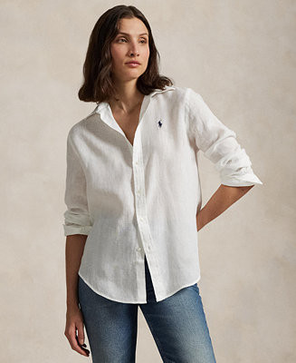 Women's Classic Fit Linen Shirt | Macy's