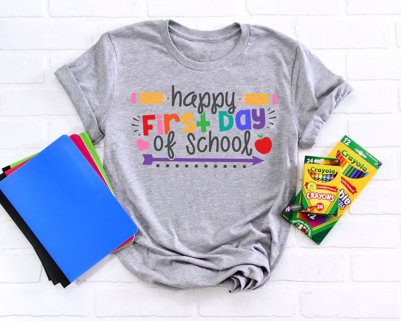 First Day of School Shirt  Happy First Day of School Shirt  | Etsy Canada | Etsy (CAD)