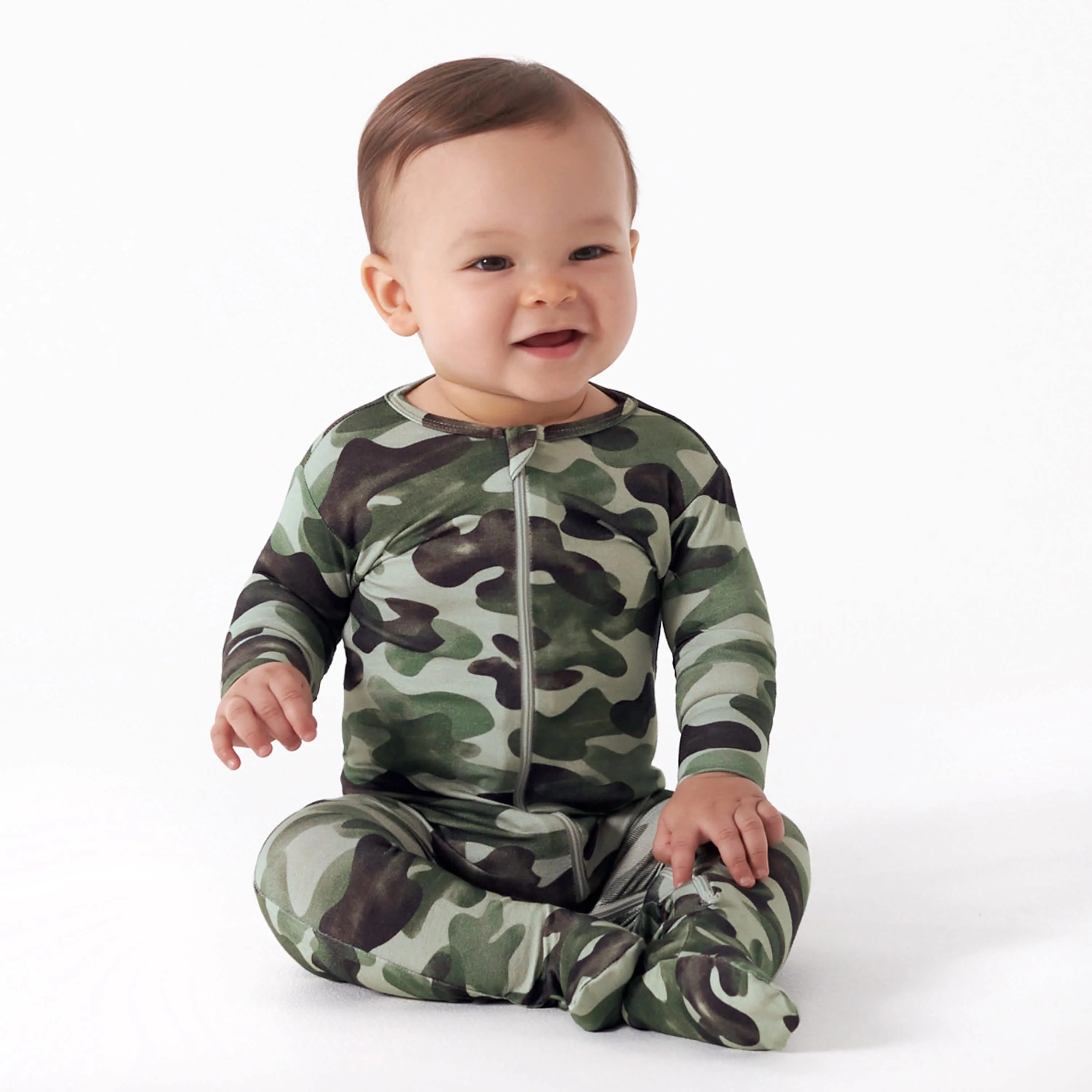 Baby & Toddler Hide & Seek Camo Buttery Soft Viscose Made from Eucalyptus Snug Fit Footed Pajamas | Gerber Childrenswear
