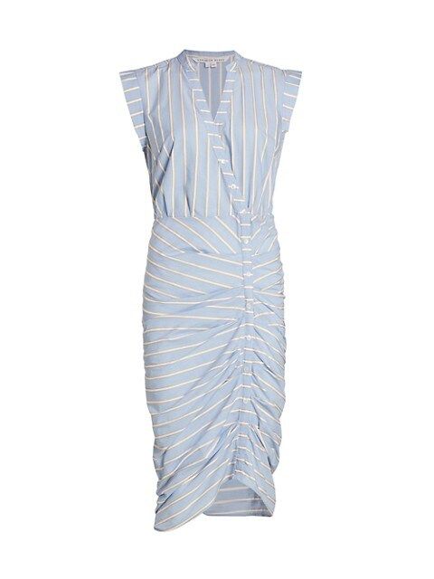 Veronica Beard Ruched Stripe Shirtdress | Saks Fifth Avenue