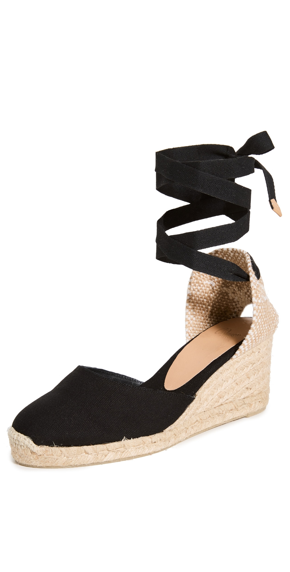 Castañer Carina Mid Wedge Canvas Espadrilles Black 35 | Shopbop