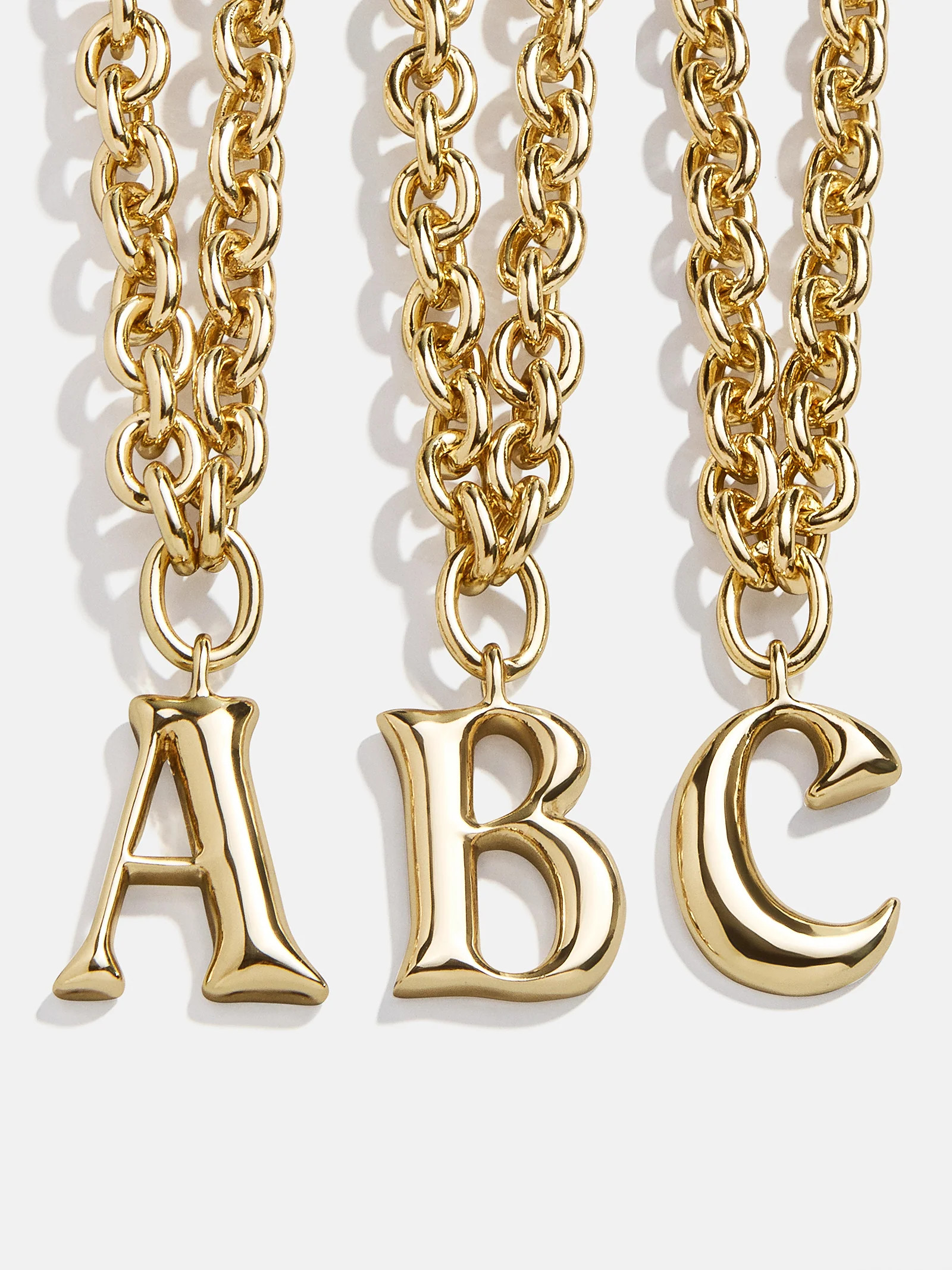 Chunky Charm Initial Necklace - Gold | BaubleBar