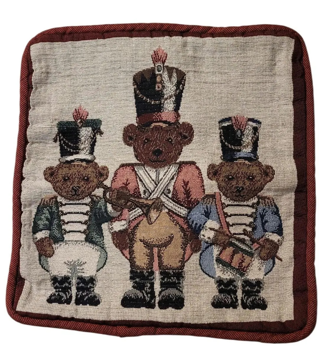 Teddy Bear Toy Soldiers Tapestry Christmas Pillow Cover 16x16 – Holiday Decor - Etsy | Etsy (US)