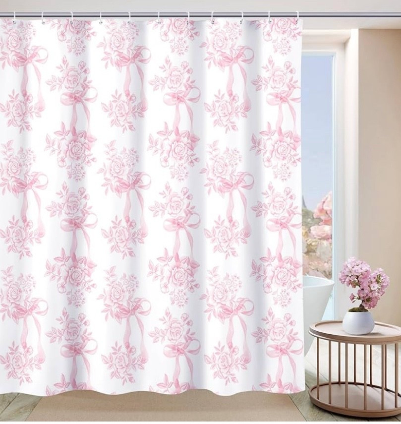 The prettiest pink love shack fancy inspired shower curtain! Love the floral & bow details!! 🎀🩷

#LTKSeasonal #LTKHome