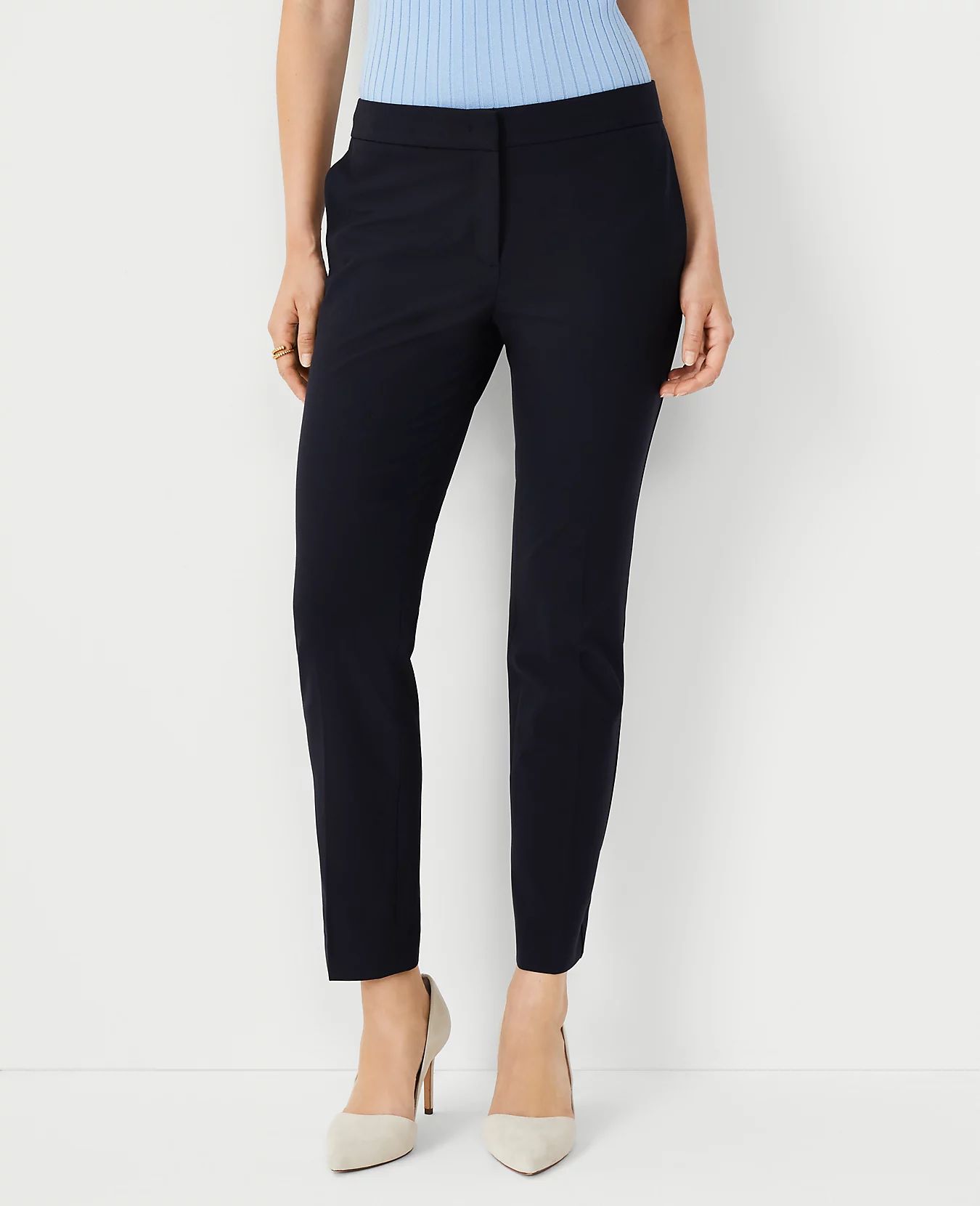 The Petite Ankle Pant In Seasonless Stretch - Curvy Fit | Ann Taylor (US)