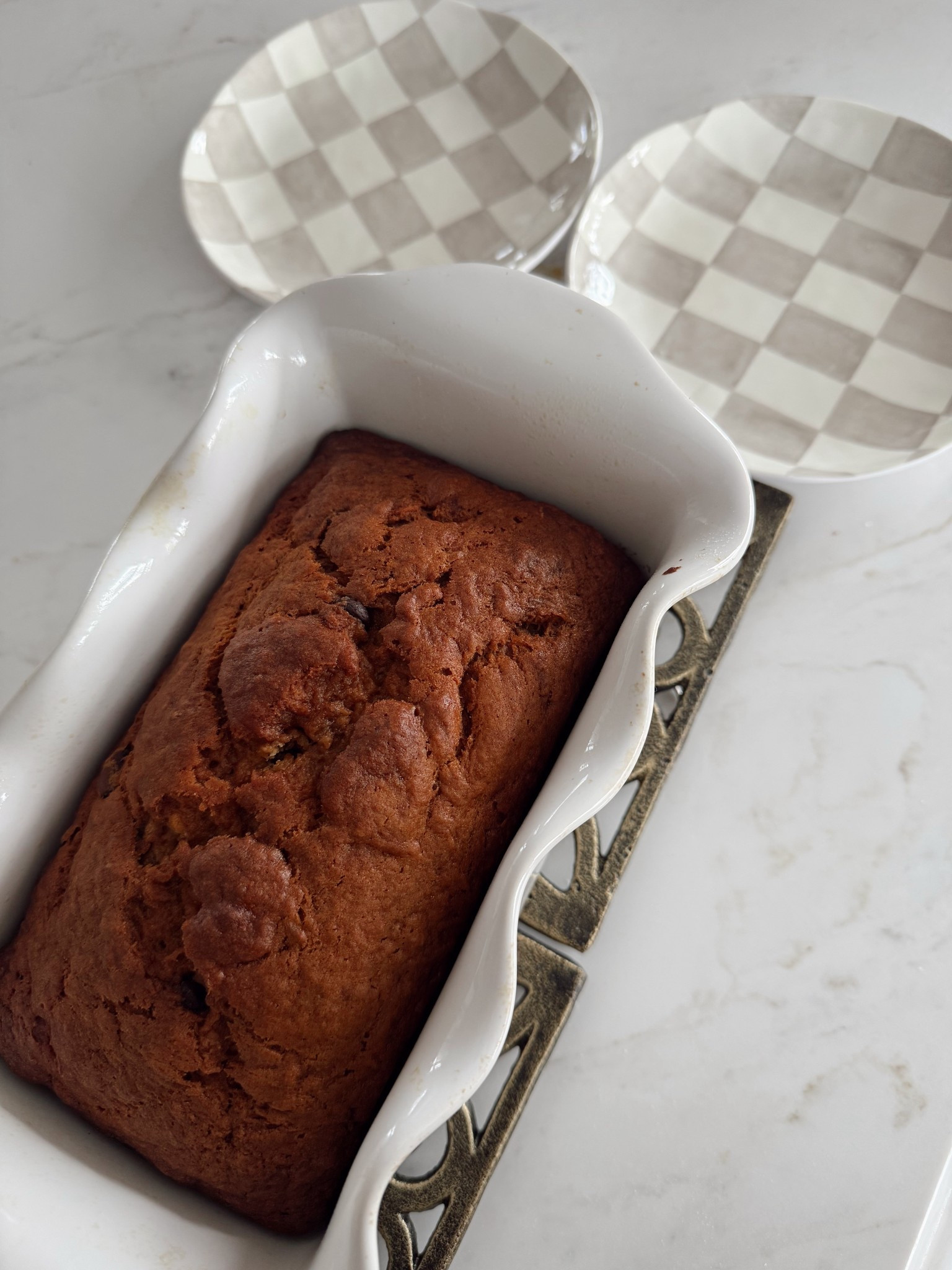 Banana bread loaf pan and trivets I love

Baking, home, cozy, home decor, interiors, styling, for the home, my home sweet home, neutral home, classic home, traditional home, timeless decor, entryway, foyer, dining room, formal dining room, dining table, kitchen table, kitchen ideas, spaces, cozy home, cozy corner, home tour, reels, trending, inspiration , 90’s home, home renovation, home remodel, Nancy meyers aesthetic, modern classic

#LTKHome #LTKFindsUnder50 #LTKFindsUnder100