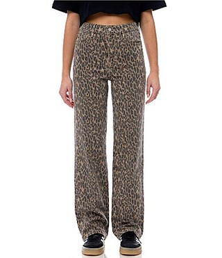 Hidden Jeans Ella Cheetah Straight Leg Jeans -  29 | Dillard's