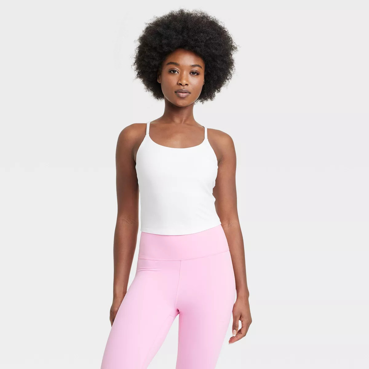 Women's Everyday Soft Cami Cropped Tank Top - All In Motion™ Black M | Target