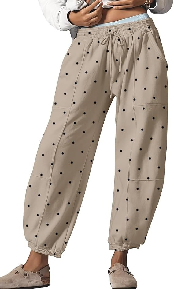 Barrel Sweatpants Women Leopard Pants 2025 Casual Baggy Cheetah Print Trousers with Pockets | Amazon (US)