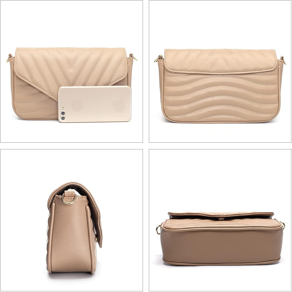 Small Quilted Crossbody Bags for Women Stylish Designer Purses and Handbags with Coin Purse inclu... | Amazon (US)