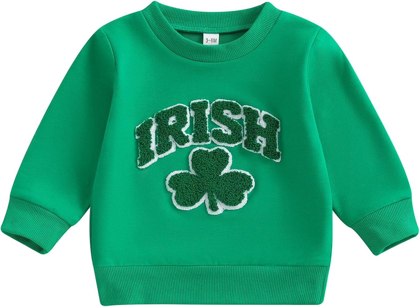 Lamuusaa Toddler Baby Girl Boy St. Patricks Day Outfit Irish Shamrock Embroidery Sweatshirt Pullo... | Amazon (US)