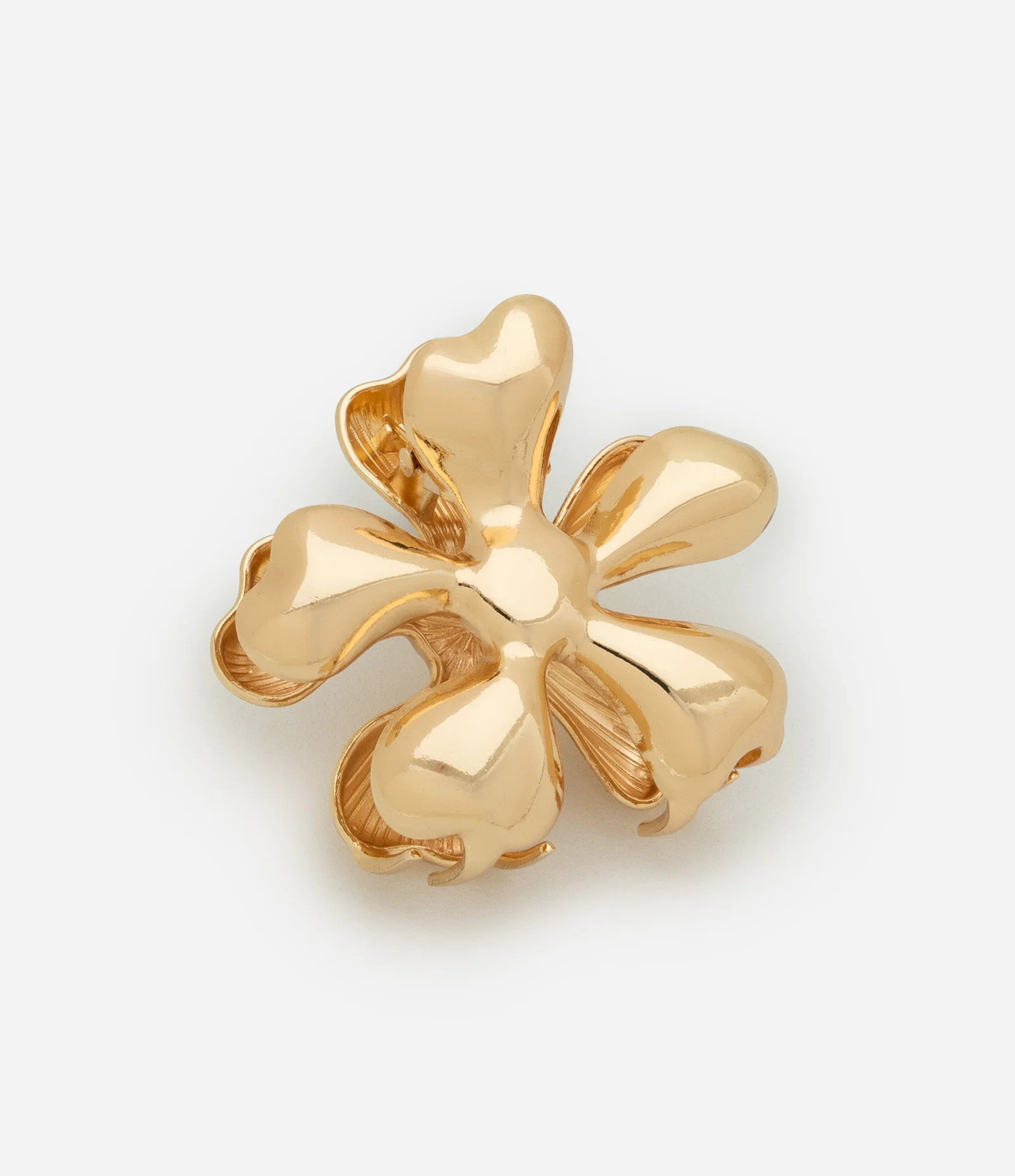 Piranha de Cabelo de Metal em Forma de Flor Dourado - Lojas Renner | Renner (BR)