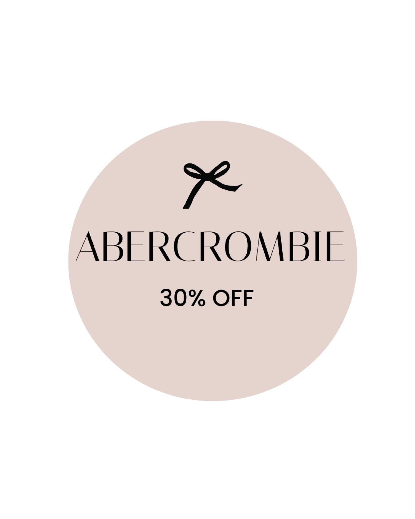Abercrombie Black Friday sale! 30% off everything 

#LTKCyberweek #LTKsalealert
