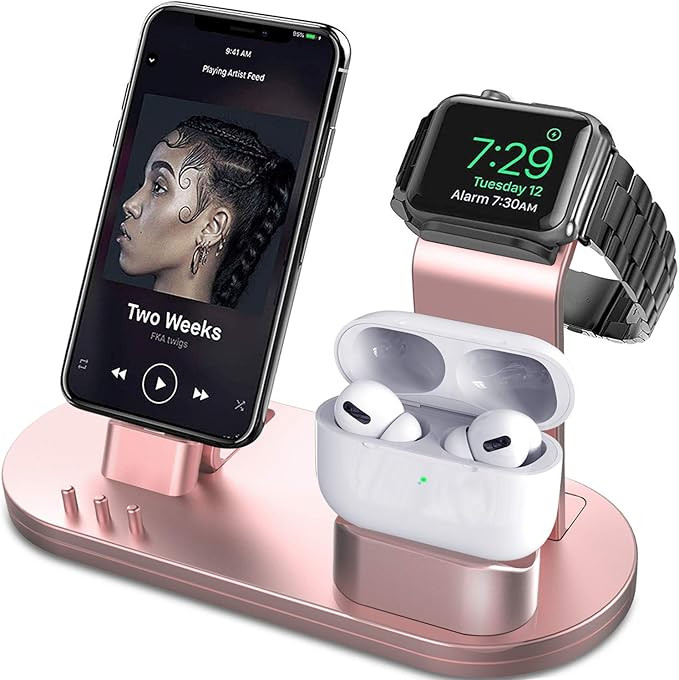 OLEBR 3 in 1 Charging Stand Compatible with iWatch Series 6/SE/5/4/3/2/1, AirPods Pro and iPhone ... | Amazon (US)