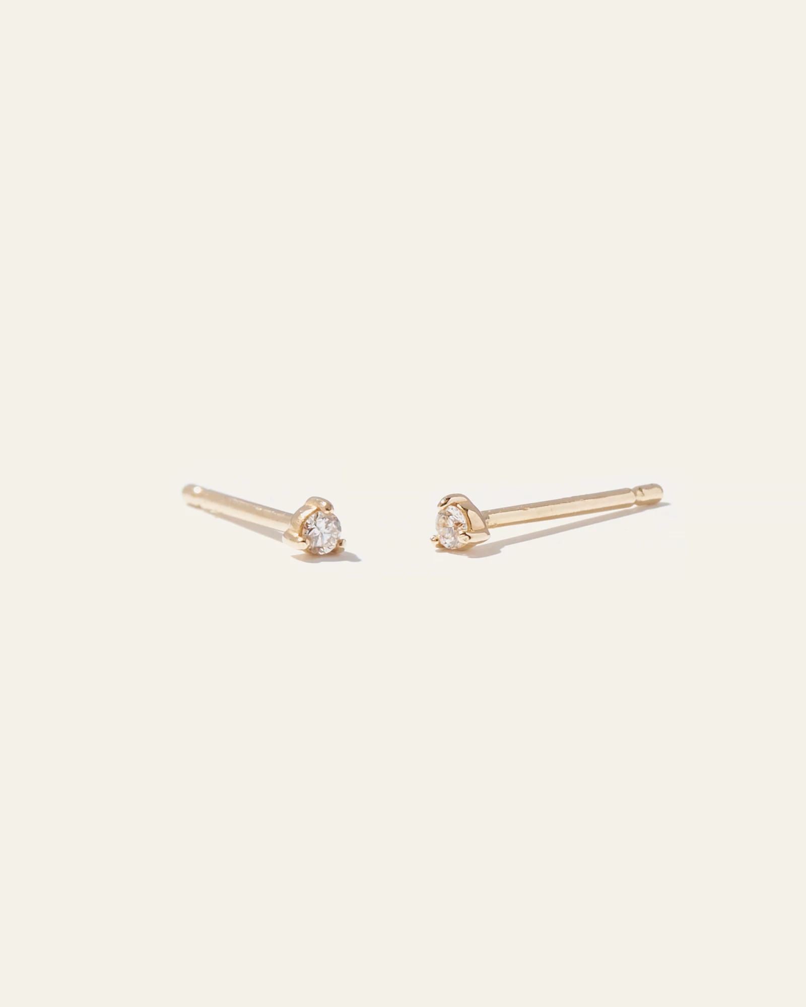 14K Gold Diamond Tiny Studs | Quince