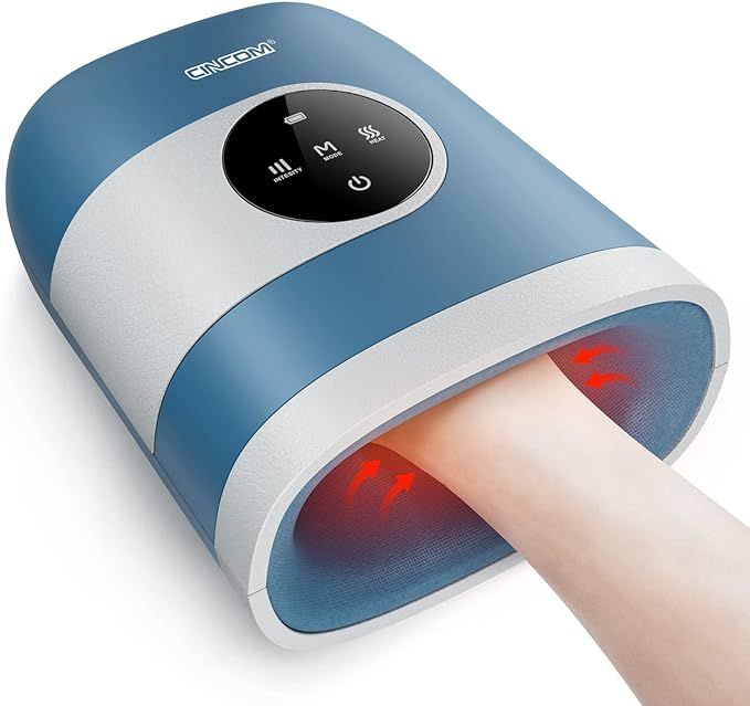 CINCOM Upgraded Hand Massager, Rechargeable Hand Massager with Heat and Compression for Arthritis... | Amazon (US)