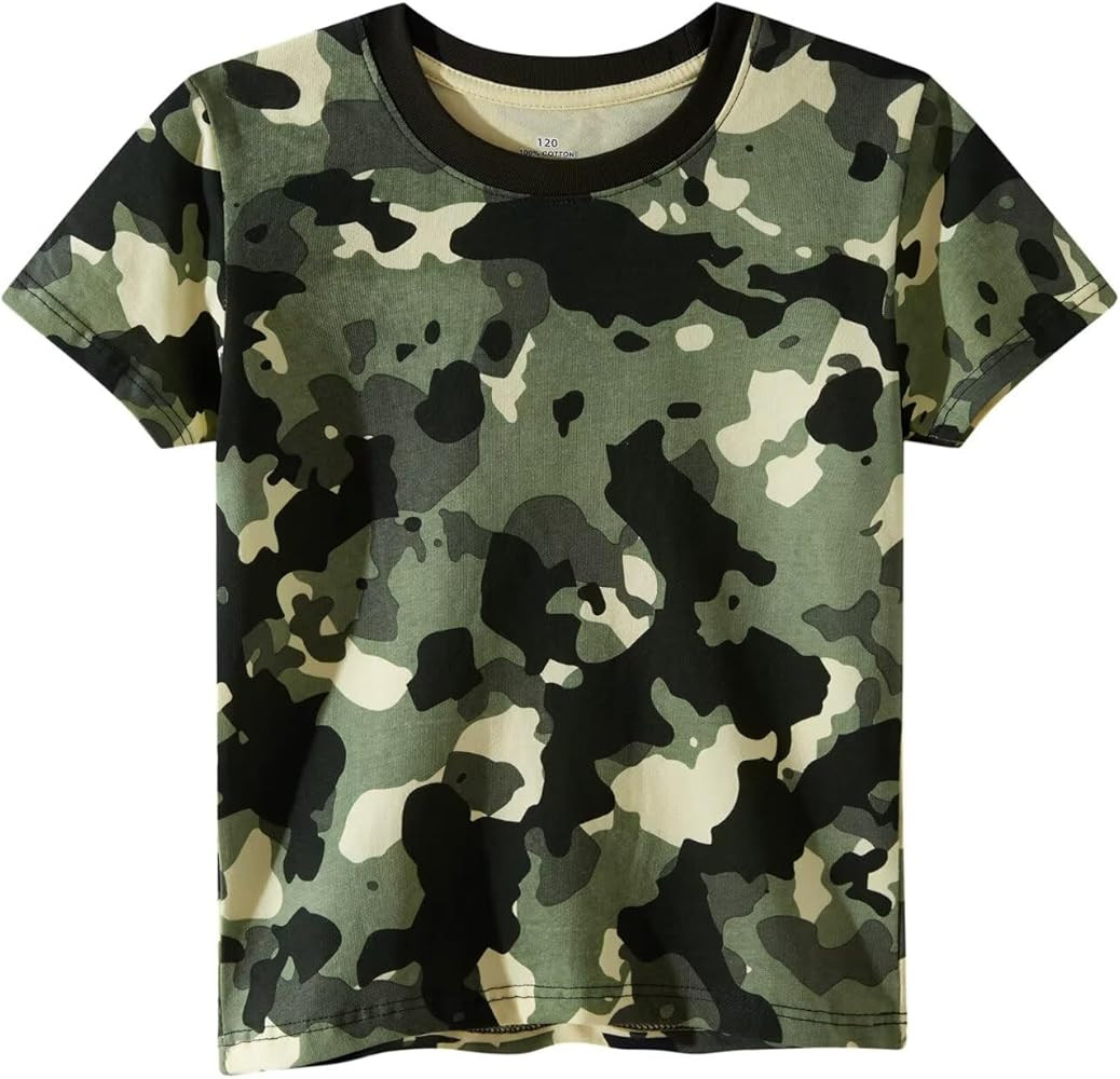 Boys 100% Cotton Crewneck Shirts Kids Summer T Shirt Girls Tee Tops | Amazon (US)