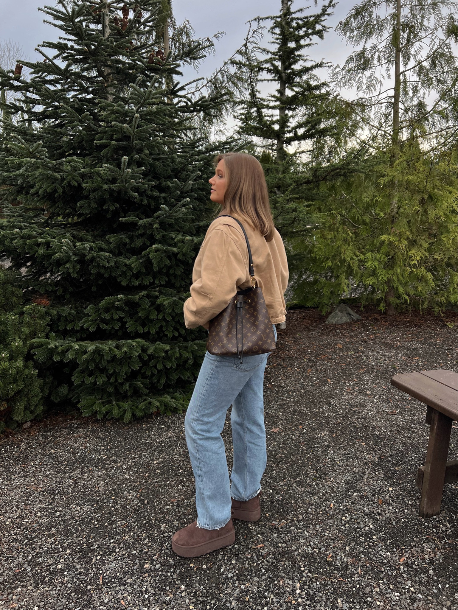 Abercrombie barn jacket is perfection wearing a medium it’s slouchy slightly and cropped and lined inside warm and sooo cute!!!! Jeans tts I didn’t size down but you could they do stretch over the day but I like that they aren’t too rigid. Uggs are true to size I’m an 8 and bought an 8! 



#LTKSeasonal #LTKShoeCrush