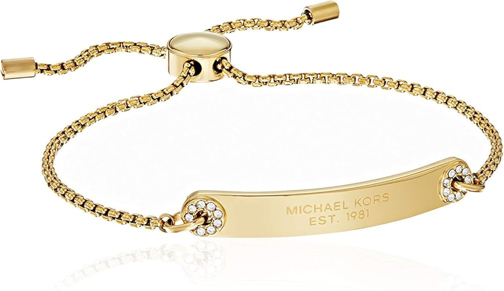 Michael Kors Women's Gold-Tone Slider Bracelet MKJX6351710 | Amazon (US)