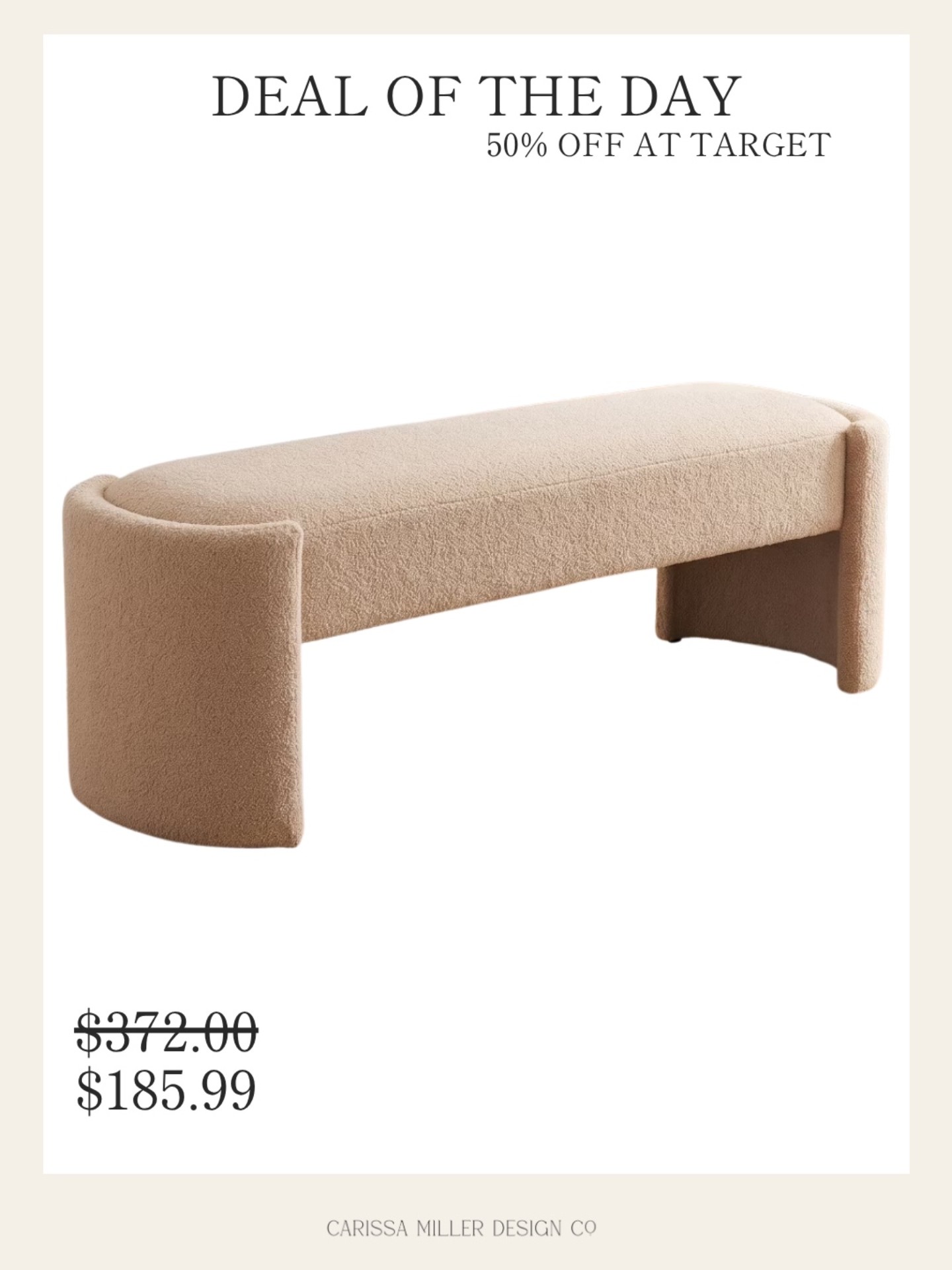 This gorgeous bench from Target is 50% off right now!